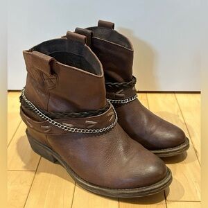 Brown Leather Ankle Boots